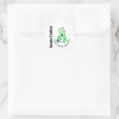 Sticker Rond Ruban de fleurs de la maladie coeliaque 3 (Sac)