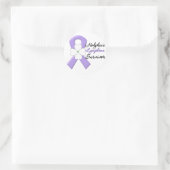 Sticker Rond Ruban de la Fleur de Lymphome de Hodgkin (Sac)