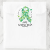 Sticker Rond Ruban de la lèvre cérébrale des papillons (Sac)