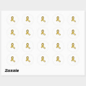 Sticker Rond Ruban de l'endométriose (Feuille)