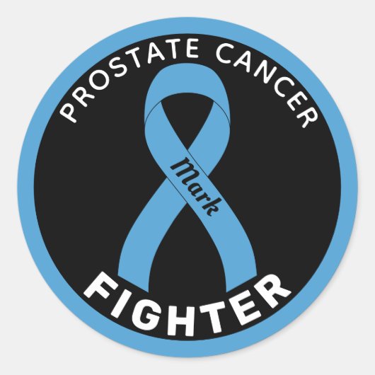 Sticker Rond Ruban de lutte contre le cancer de la prostate Noi (Devant)