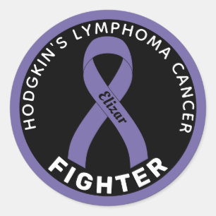 Sticker Rond Ruban de lutte contre le cancer du lymphome de Hod
