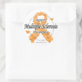 Sticker Rond Ruban de sclérose en plaques des papillons (Sac)