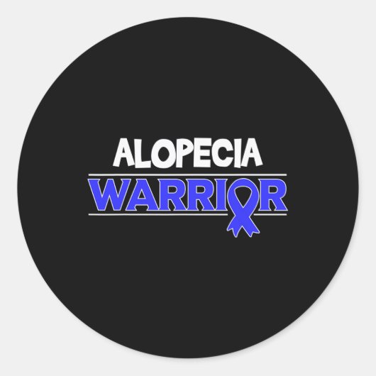 Sticker Rond Ruban de sensibilisation à la perte de cheveux de  (Devant)