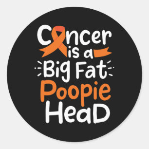 Sticker Rond Ruban de sensibilisation au cancer du sang Tête de