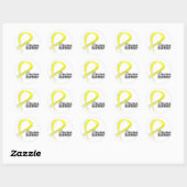Sticker Rond Ruban de sensibilisation au sarcome (Feuille)
