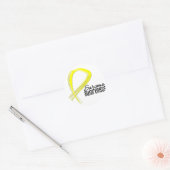 Sticker Rond Ruban de sensibilisation au sarcome (Enveloppe)