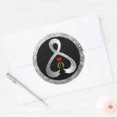 Sticker Rond Ruban de sensibilisation de Parkinson (Enveloppe)