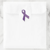 Sticker Rond Ruban de sensibilisation pourpre (Sac)