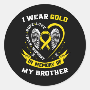 Sticker Rond Ruban d'Or pour la sensibilisation au cancer infan