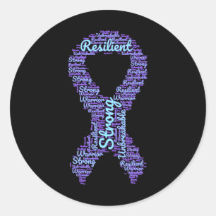 Sticker Rond Ruban du mois de sensibilisation à la prévention d