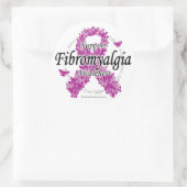 Sticker Rond Ruban Fibromyalgie des papillons 2 (Sac)