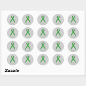Sticker Rond Ruban Green Standard par Kenneth Yoncich (Feuille)