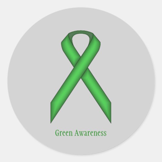 Sticker Rond Ruban Green Standard par Kenneth Yoncich (Devant)
