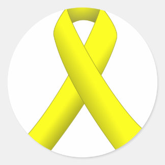 Sticker Rond Ruban jaune