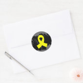 Sticker Rond Ruban Jaune Sarcoma Avec Écriture (Enveloppe)