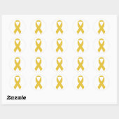 Sticker Rond Ruban jaune simple (Feuille)