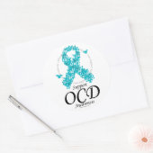 Sticker Rond Ruban OCD De Papillons (Enveloppe)