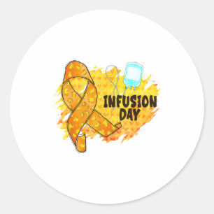Sticker Rond Ruban orange de sensibilisation à la sclérose en p