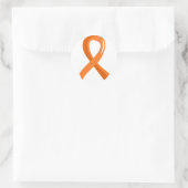 Sticker Rond Ruban orange Leukemia 3 (Sac)