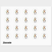 Sticker Rond Ruban papillon autiste (Feuille)