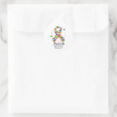 Sticker Rond Ruban papillon autiste (Sac)