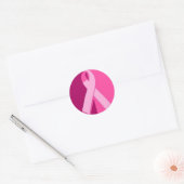 Sticker Rond Ruban rose (Enveloppe)