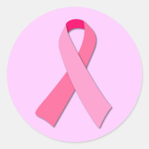 Sticker Rond Ruban rose