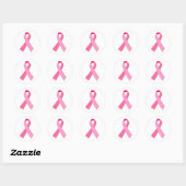 Sticker Rond Ruban rose (Feuille)