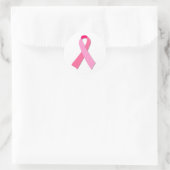Sticker Rond Ruban rose (Sac)