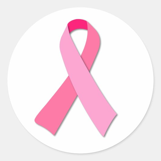 Sticker Rond Ruban rose (Devant)