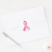 Sticker Rond Ruban rose (Enveloppe)