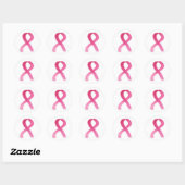 Sticker Rond Ruban rose (Feuille)