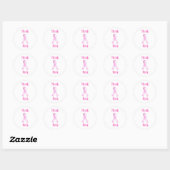 Sticker Rond Ruban rose - rose épais (Feuille)