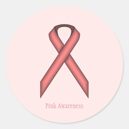 Sticker Rond Ruban rose standard par Kenneth Yoncich (Devant)