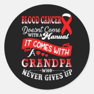 Sticker Rond Ruban rouge de sensibilisation au cancer du sang G