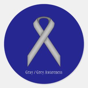 Sticker Rond Ruban standard gris par Kenneth Yoncich