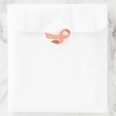 Sticker Rond Ruban survivant du cancer de l'endométrie (Sac)