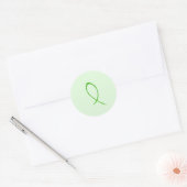 Sticker Rond Ruban vert (Enveloppe)