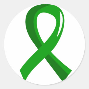 Sticker Rond Ruban vert de la maladie rénale 3
