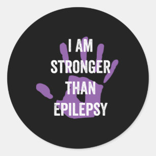 Sticker Rond Ruban Violet de Sensibilisation à l'Épilepsie - Se