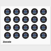 Sticker Rond Ruban violet sarcelle de sensibilisation à la prév (Feuille)