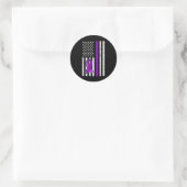 Sticker Rond Ruban Violet. Sensibilisation aux surdoses 5 (Sac)
