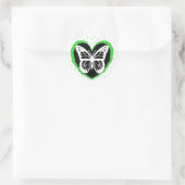 Sticker Rond Rubans de sensibilisation et de papillon de la mal (Sac)