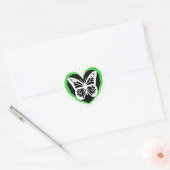 Sticker Rond Rubans de sensibilisation et de papillon de la mal (Enveloppe)