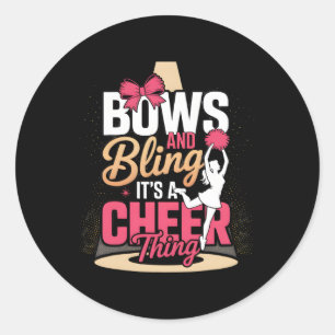 Sticker Rond Rubans et clinquant, c'est une chose de cheerleadi