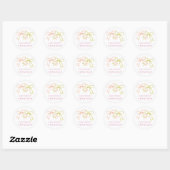 Sticker Rond Rubans et vaches Anniversaire (Feuille)