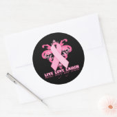 Sticker Rond Rubans roses tous les jours (Enveloppe)