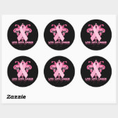 Sticker Rond Rubans roses tous les jours (Feuille)