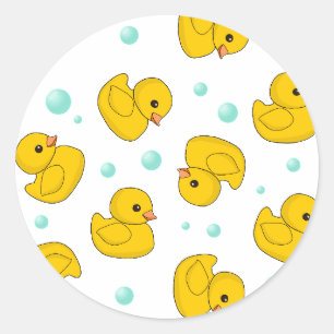 Sticker Rond Rubber Duck